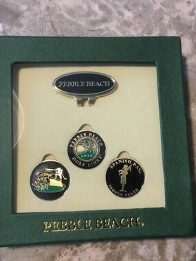 Pebble Beach Golf Hat Clip and ball markers (Spanish Bay-Links- Spy Glass Hill)